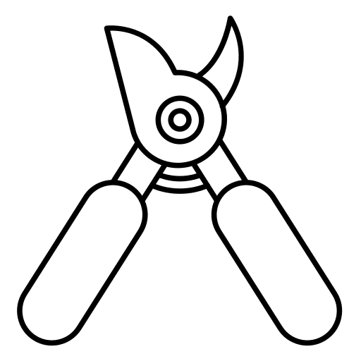 Scissors growing house plants farming and gardening icon Scissors growing house plants farming and gardening icon