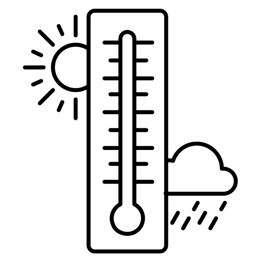 Weather temperature rain sunny icon Weather temperature rain sunny icon