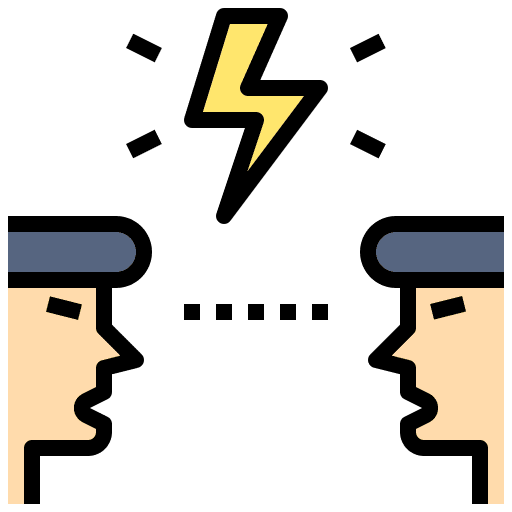 Confrontation battle versus fight icon Confrontation battle versus fight icon