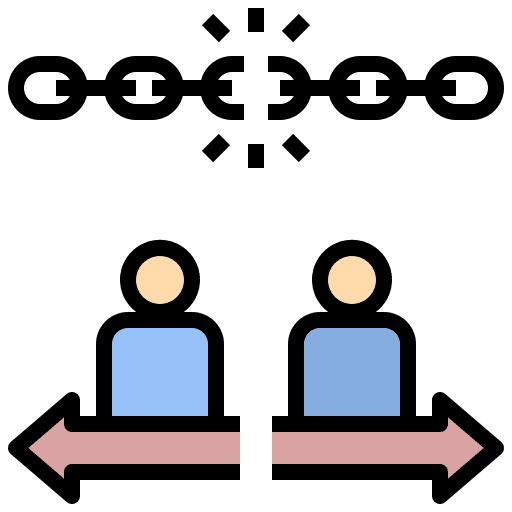 Separation separation independence user icon