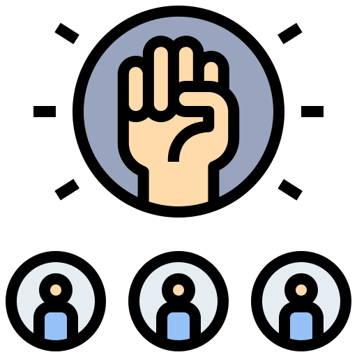 Unity teamwork unity protest icon