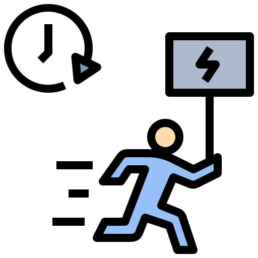 Flash fast people escape icon Flash fast people escape icon