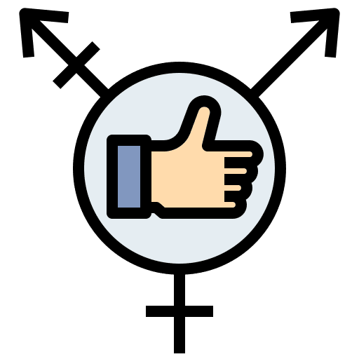 Gender equality balance shapes and symbols rights icon Gender equality balance shapes and symbols rights icon