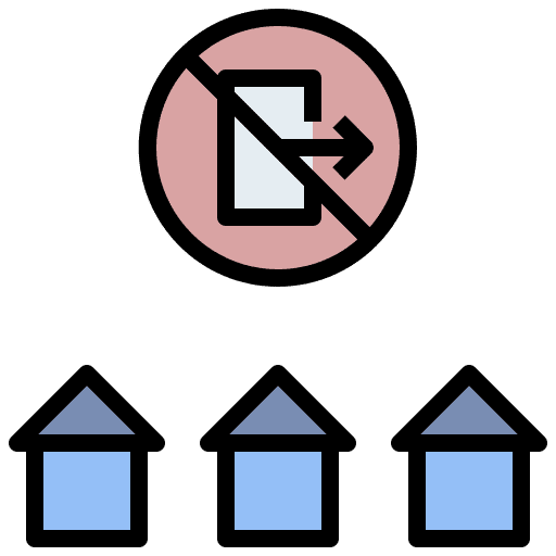 Lockdown isolation home miscellaneous icon Lockdown isolation home miscellaneous icon