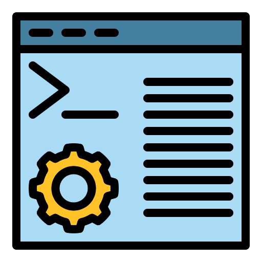 Command line browser programming development icon
