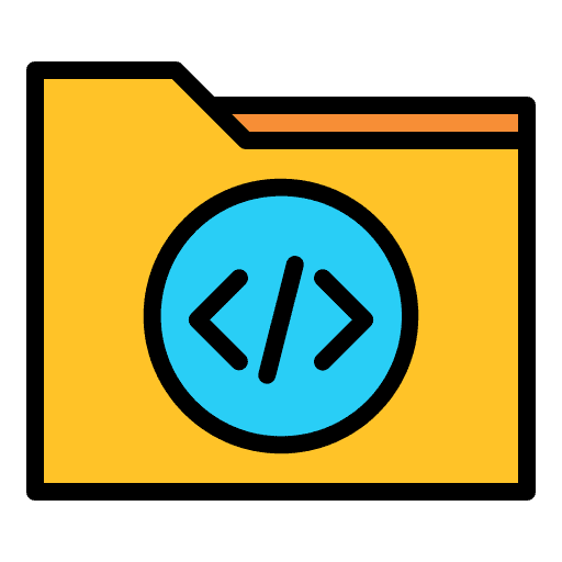 Folder code files and folders archive icon