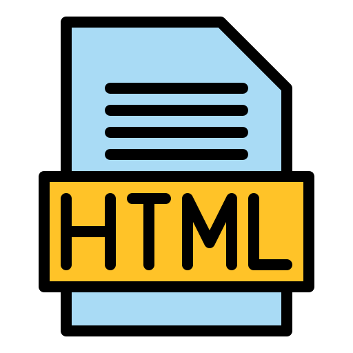 Html language file web programming coding icon