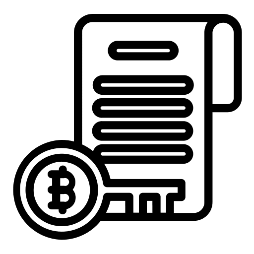 Key bitcoin encryption key blockchain icon