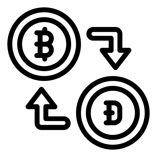 Money exchange bitcoin mobile payment smartphone icon