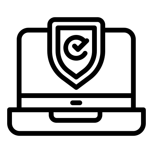 Secure bitcoin safe cryptocurrency icon