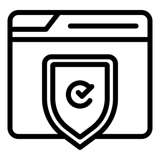 Secure secure safety bitcoin icon