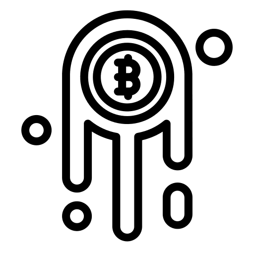 Bitcoin cryptocurrency stack business and finance icon
