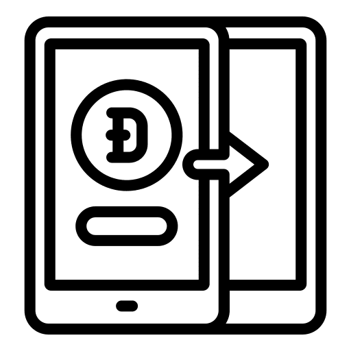 Transaction digital money smartphone bitcoin icon