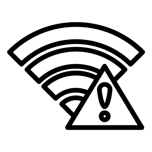 Wireless wifi error problem icon