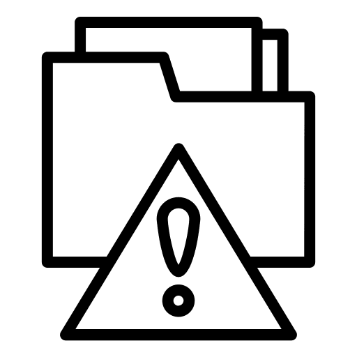 Folder files and folders interface important icon