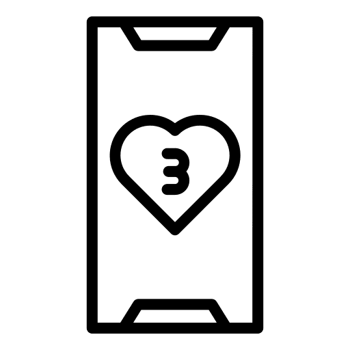 Love romantic communications mobile phone icon