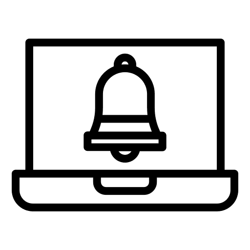 Notification screen computer laptop icon