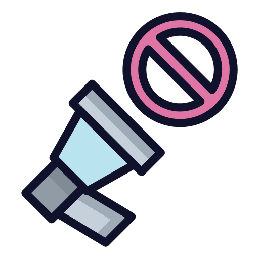Do not disturb communications megaphone marketing icon Do not disturb communications megaphone marketing icon