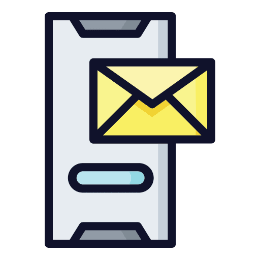Email envelope send smartphone icon Email envelope send smartphone icon