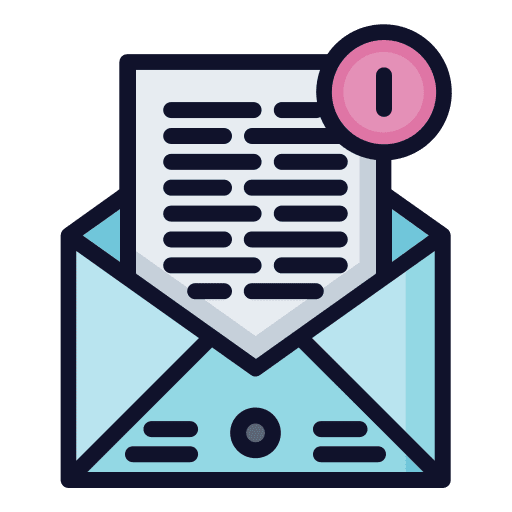 Email message envelope notification icon