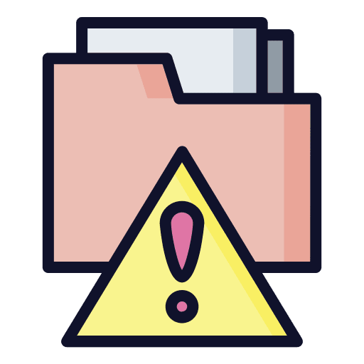 Folder error interface data storage icon Folder error interface data storage icon