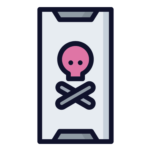 Hacking skull electronics security icon Hacking skull electronics security icon