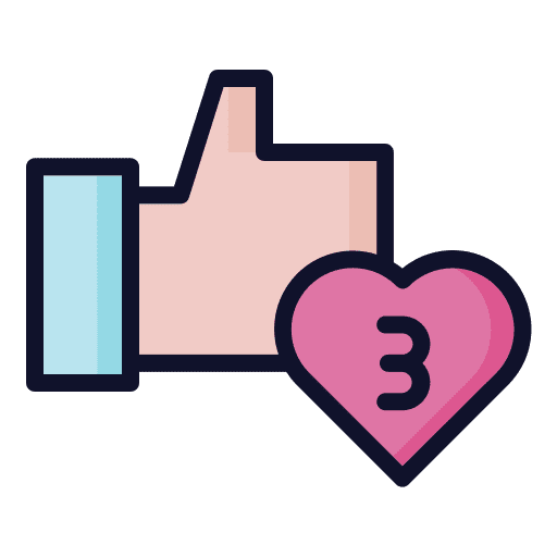 Like social media positive feedback icon Like social media positive feedback icon