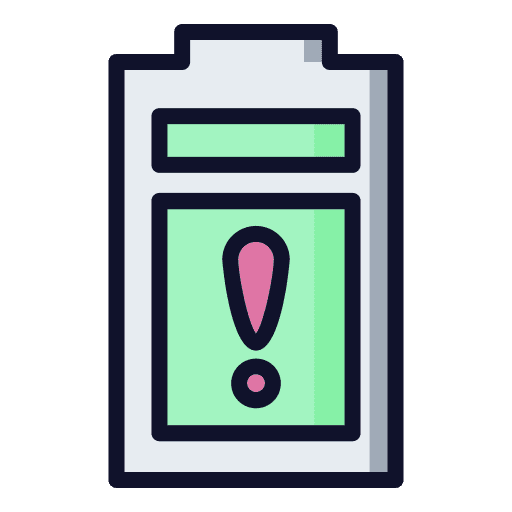 Low battery alert low battery battery level icon Low battery alert low battery battery level icon