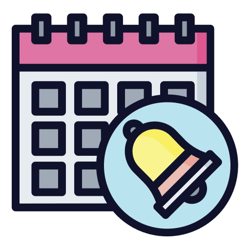 Reminder bell schedule appointment icon Reminder bell schedule appointment icon
