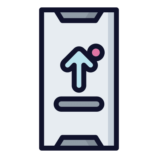 Upload mobile phone electronics up arrow icon Upload mobile phone electronics up arrow icon