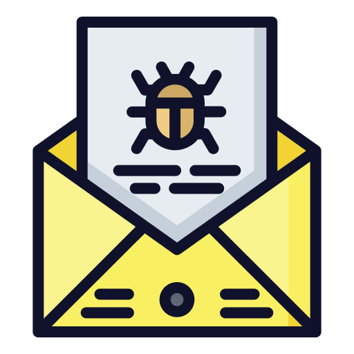 Virus bug email error icon Virus bug email error icon