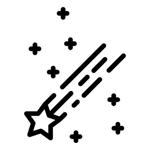 Shooting star miscellaneous space universe icon