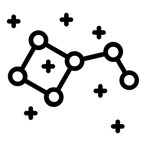 Star universe sky constellation icon