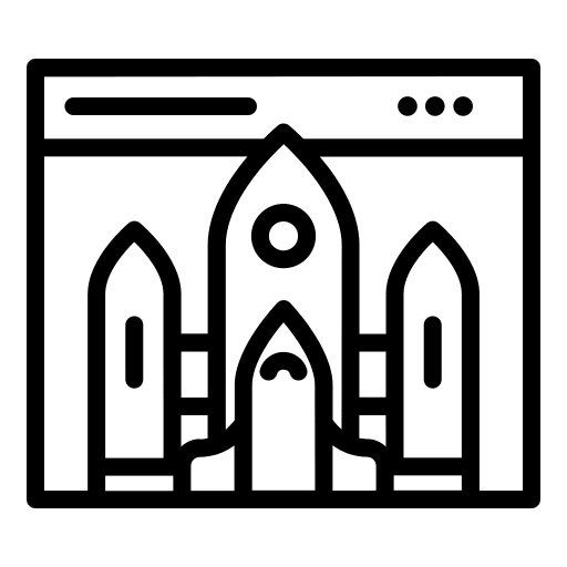 Application business rocket start up icon