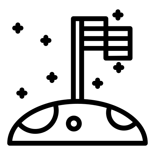 Flag space scifi planet icon