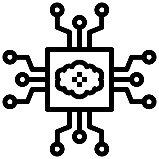 Chip robot electronics chip icon