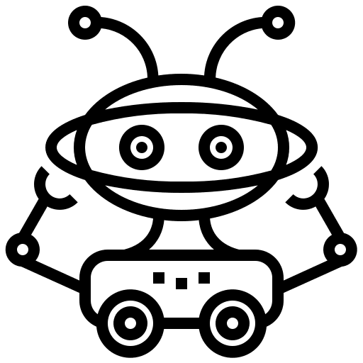 Robot science fiction technology humanoid icon