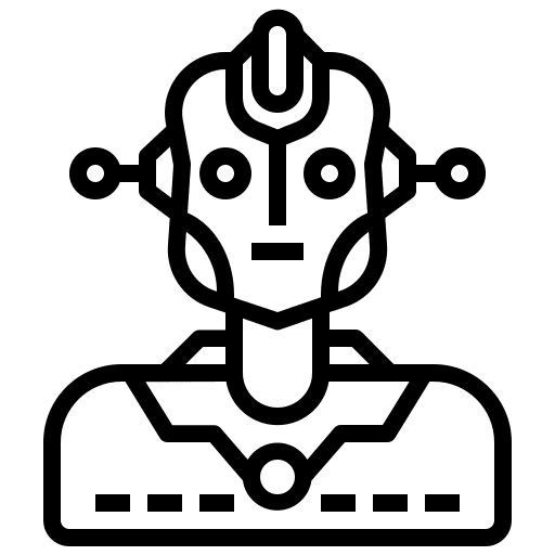 Robot technology futuristic automaton icon