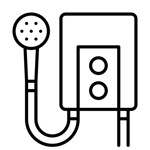 Water heater temperature electric shower icon