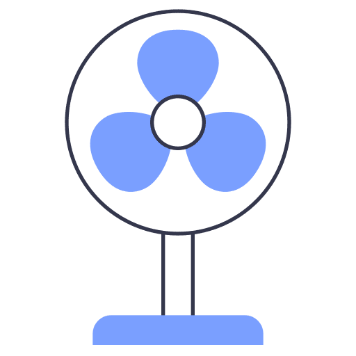 Fan furniture and household cooler household appliance icon