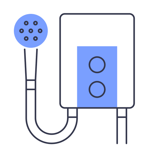 Water heater temperature electronics electric icon