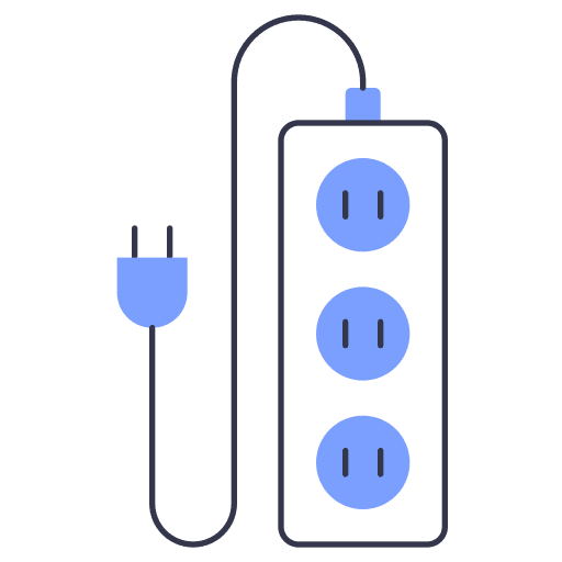 Extension cord plug electronics electricity icon