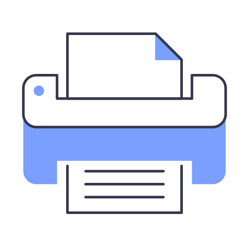 Printer technology paper ink icon Printer technology paper ink icon