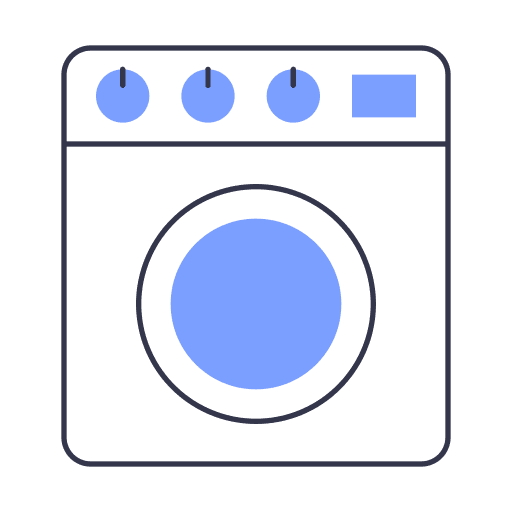 Washing machine housekeeping furniture and household laundry icon