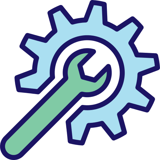 Technical support settings construction help icon