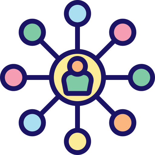 Network social network interface networking icon Network social network interface networking icon
