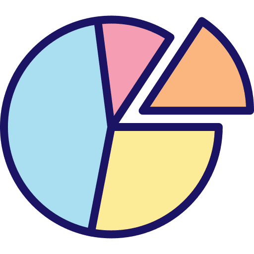 Pie graph graphic business and finance pie chart icon