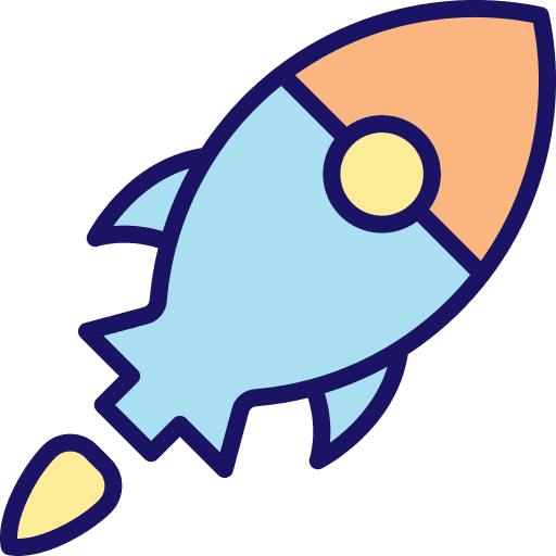Startup space ship launch marketing rocket icon Startup space ship launch marketing rocket icon