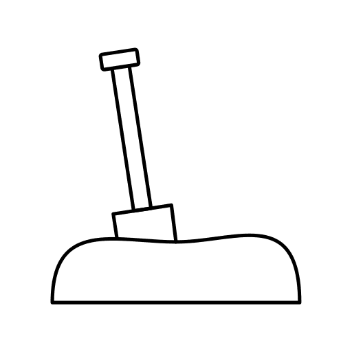 Shovel pile digger dead icon