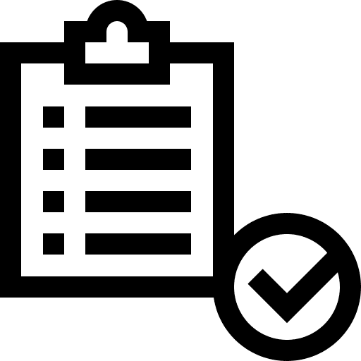 Protocols work order check list hospital icon